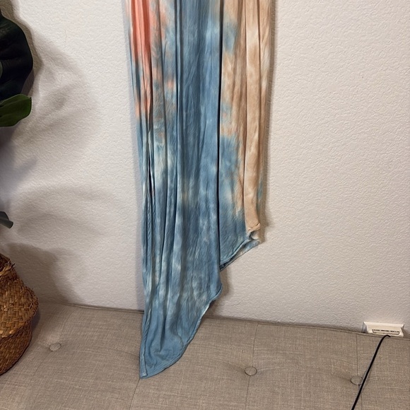 Hashtag Large drape neck asymmetrical tie dye slip dress - Picture 5 of 6